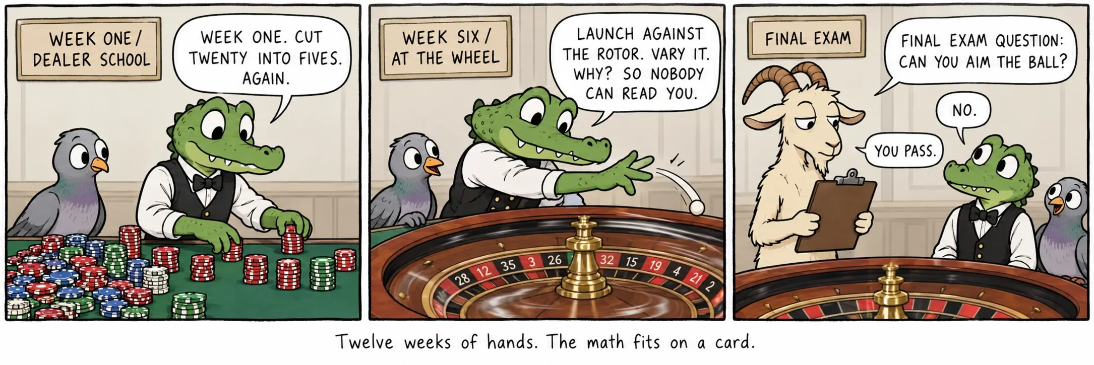 Tolv veckor av händer. Matematiken ryms på ett kort.